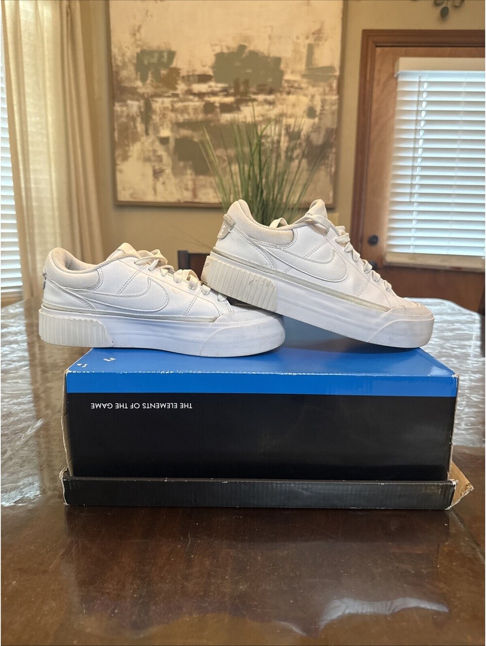 Women's Size 7 - Nike Court Legacy Lift Triple White W